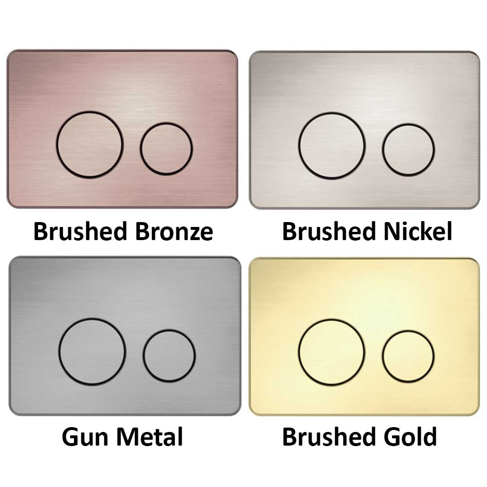 Nero in Wall Toilet Push Plate Toilets Nero