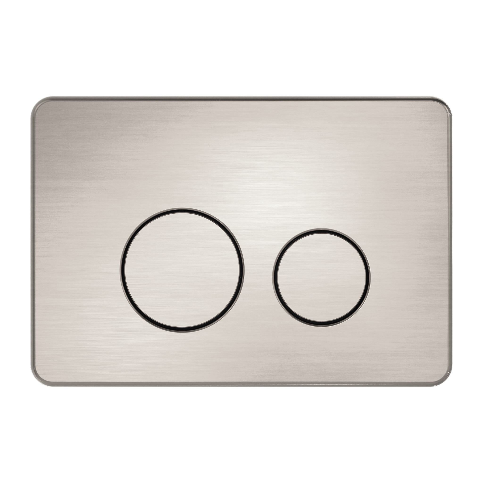 Nero in Wall Toilet Push Plate Toilets Nero Brushed Nickel
