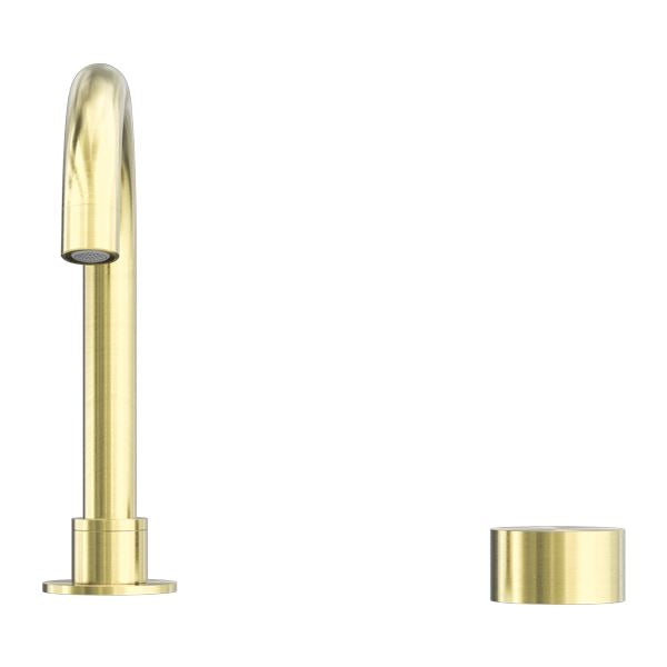 Nero KARA Progressive Basin Set Brushed Gold Tapware Nero