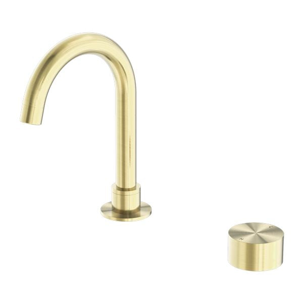 Nero KARA Progressive Basin Set Brushed Gold Tapware Nero