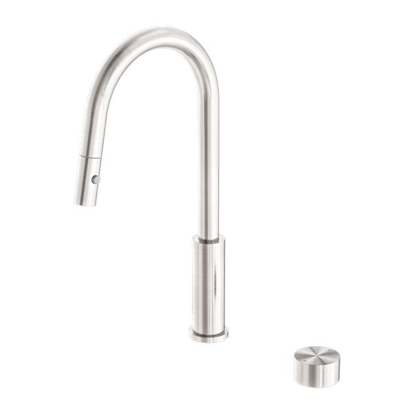 Nero KARA Progressive Pull Out Kitchen Set BRUSHED NICKEL Tapware Nero