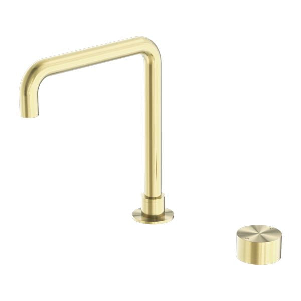 Nero KARA Progressive Tall Basin Set Brushed Gold Tapware Nero