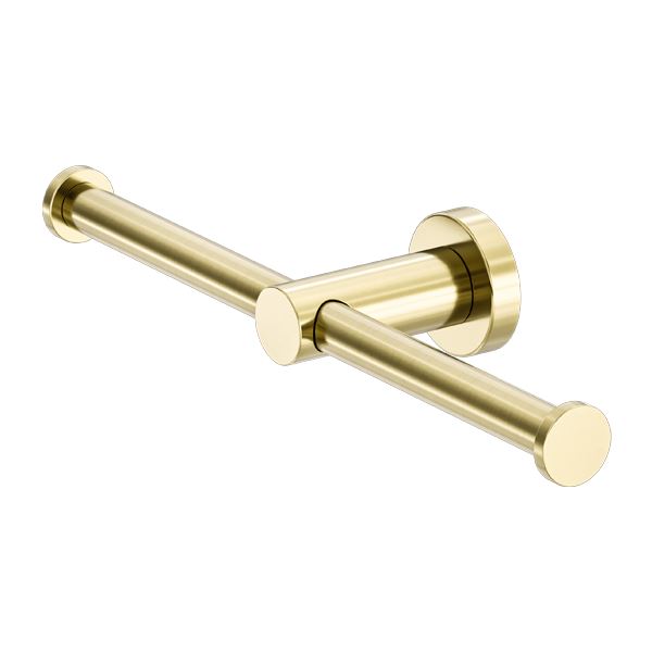 Nero MECCA Double Toilet Roll Holder Brushed Gold 1986d-BG Accessories Nero