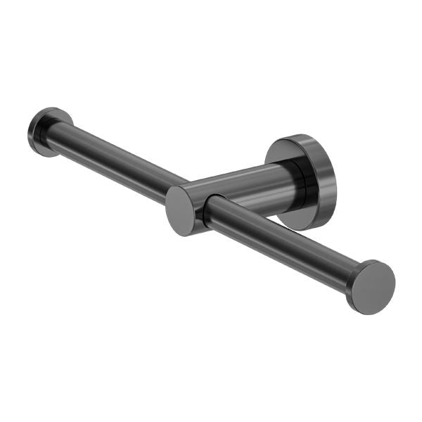 Nero MECCA Double Toilet Roll Holder Gun Metal 1986d-GM Accessories Nero
