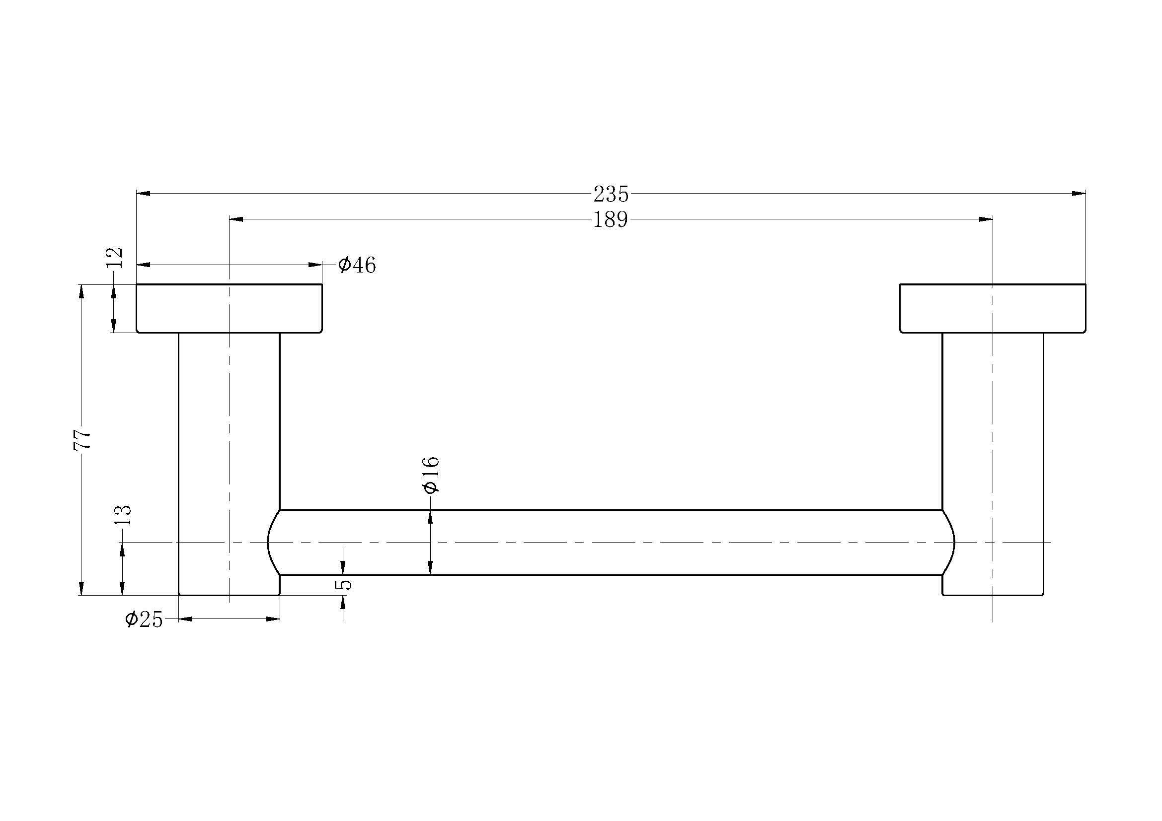 Nero Mecca Hand Towel Rail MATTE BLACK 1980A-MB Accessories Nero