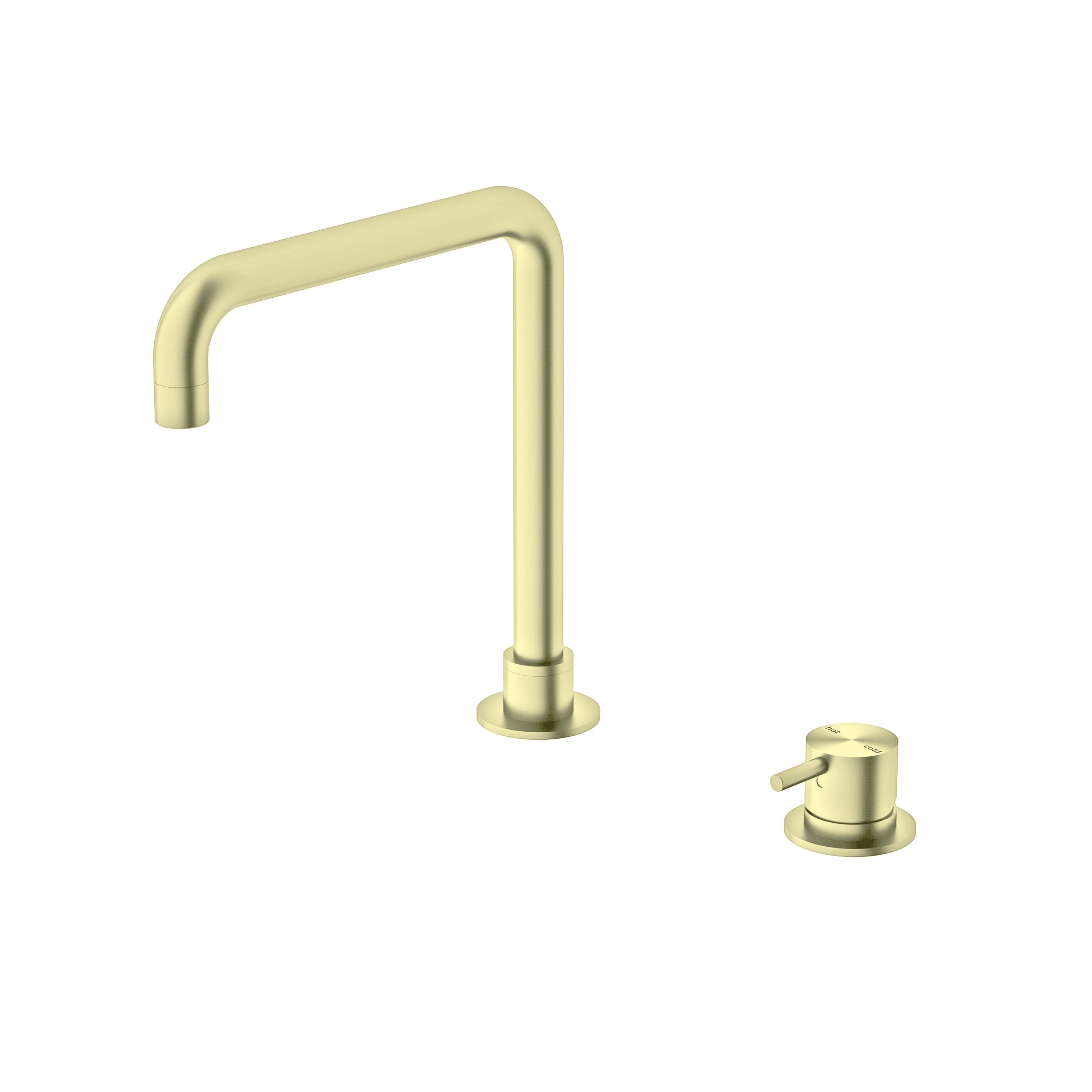 Nero MECCA Hob Basin Mixer Square Spout BRUSHED GOLD YSW2219-01C-BG Tapware Nero