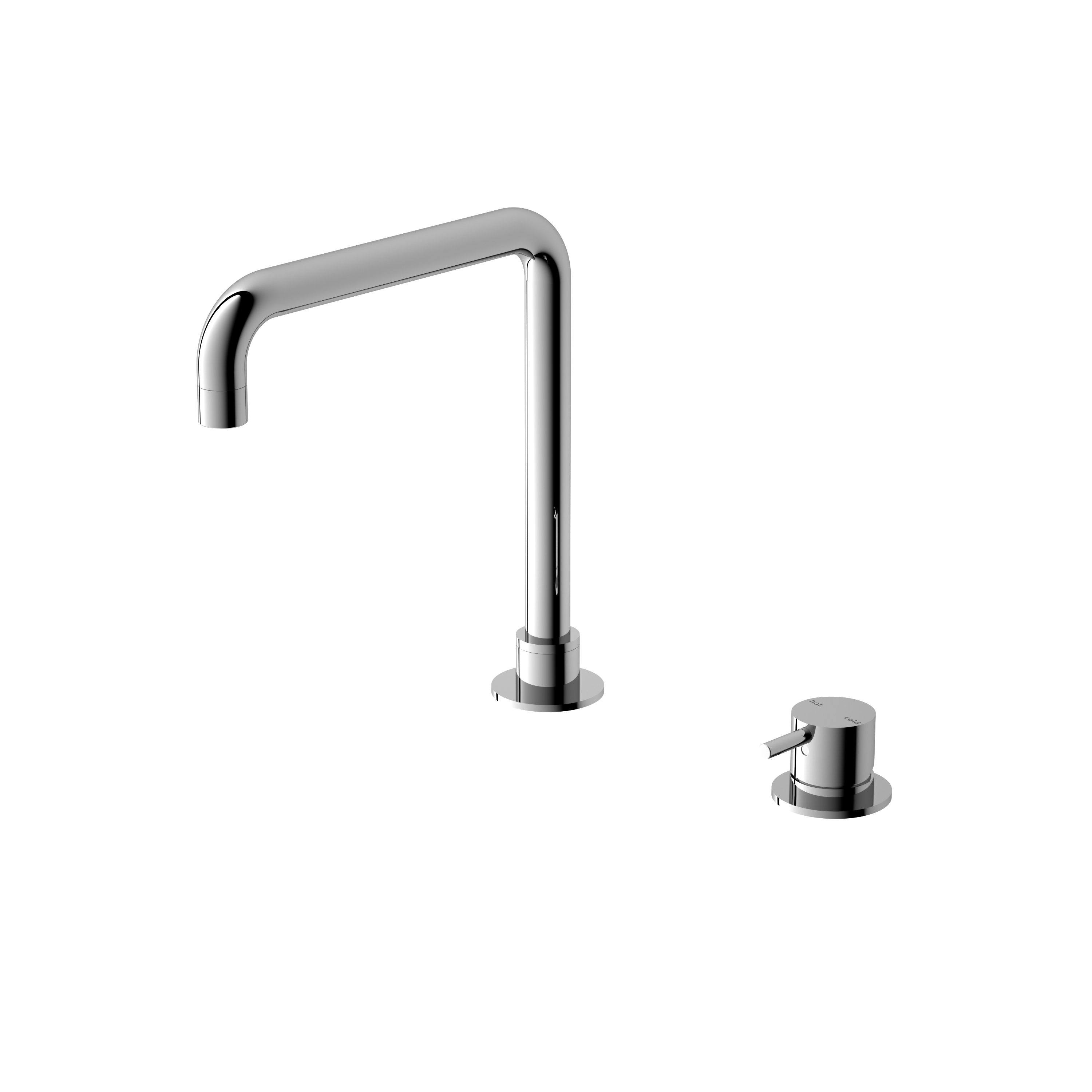 Nero MECCA Hob Basin Mixer Square Spout CHROME YSW2219-01C-CH Tapware Nero
