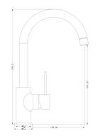 Nero MECCA Kitchen Mixer GUN METAL 250MM YSW2219-07-GM Tapware Nero