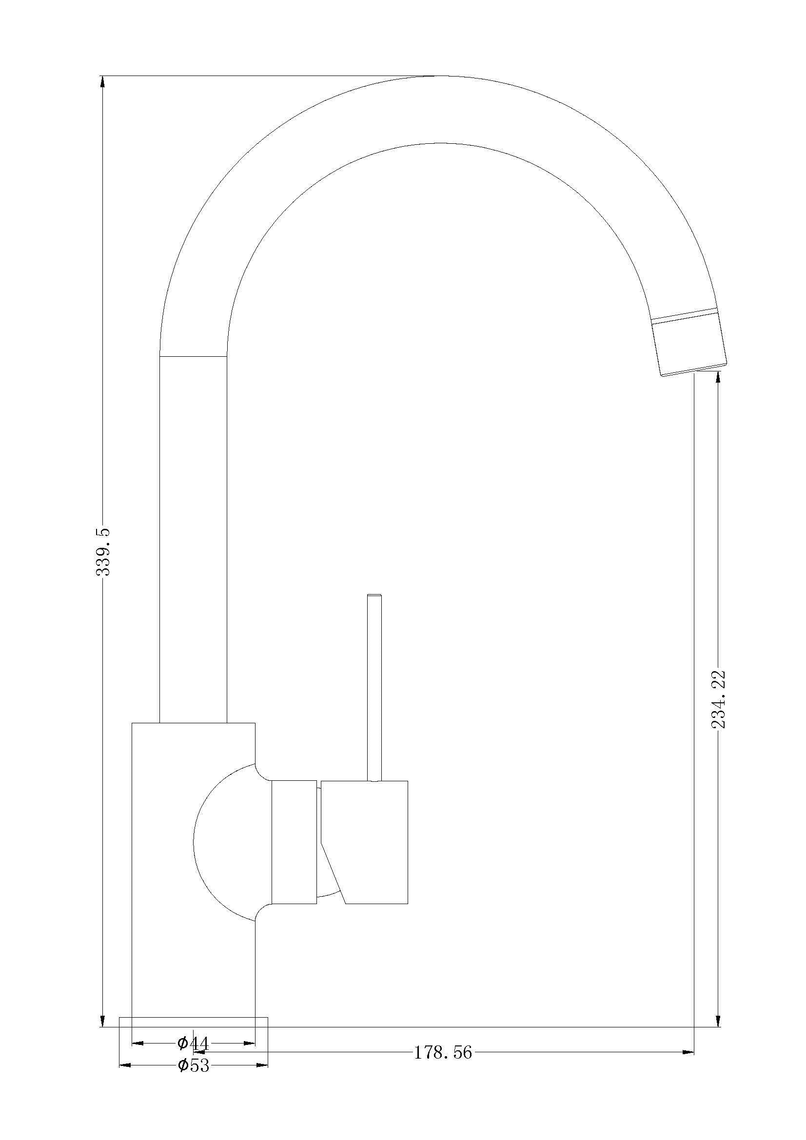 Nero MECCA Kitchen Mixer GUN METAL 250MM YSW2219-07-GM Tapware Nero