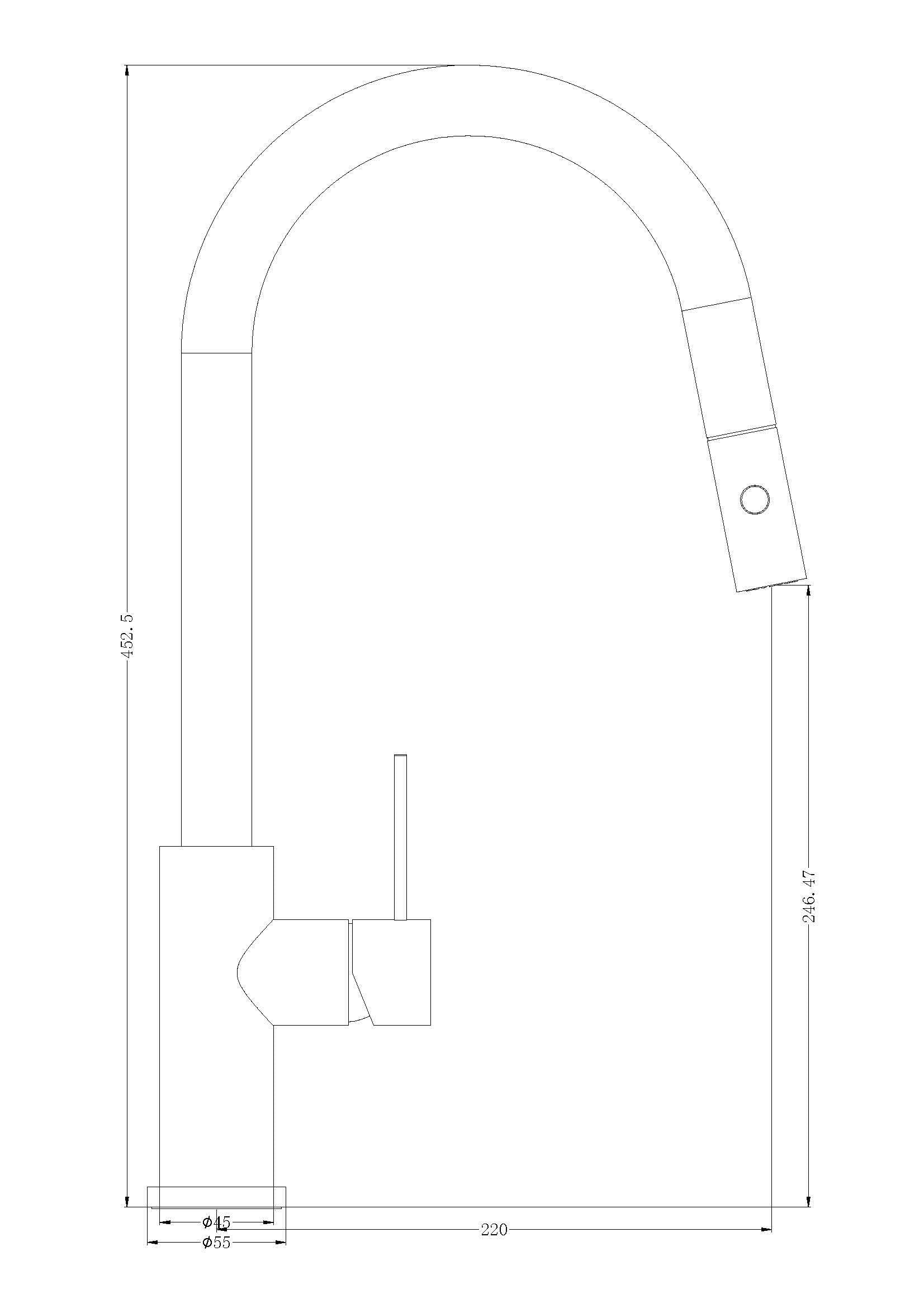 Nero MECCA Pull Out Sink Mixer with Vegie Spray Function BRUSHED NICKEL YSW2219-08-BN Tapware Nero