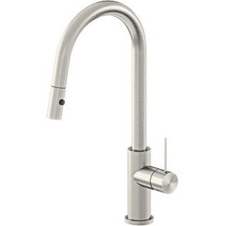 Nero MECCA Pull Out Sink Mixer with Vegie Spray Function BRUSHED NICKEL YSW2219-08-BN Tapware Nero