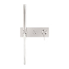 Nero MECCA Shower Mixer Divertor System Brushed Nickel Tapware Nero