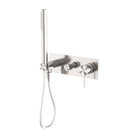 Nero MECCA Shower Mixer Divertor System Brushed Nickel Tapware Nero