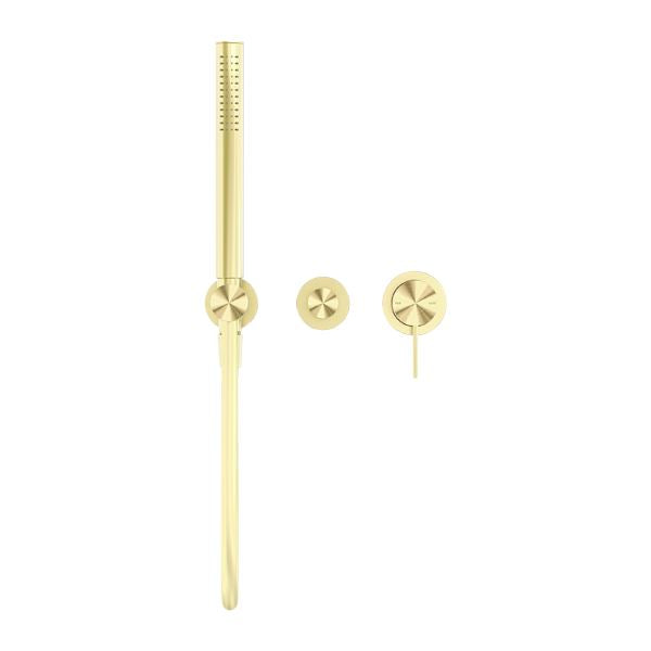 Nero MECCA Shower Mixer Divertor System Separate Back Plate Brushed Gold Tapware Nero