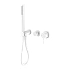 Nero MECCA Shower Mixer Divertor System Separate Back Plate Matte White Tapware Nero
