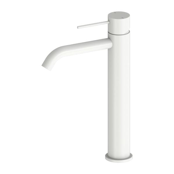 Nero MECCA Tall Basin Mixer Matte White YSW2219-01A-MW Tapware Nero
