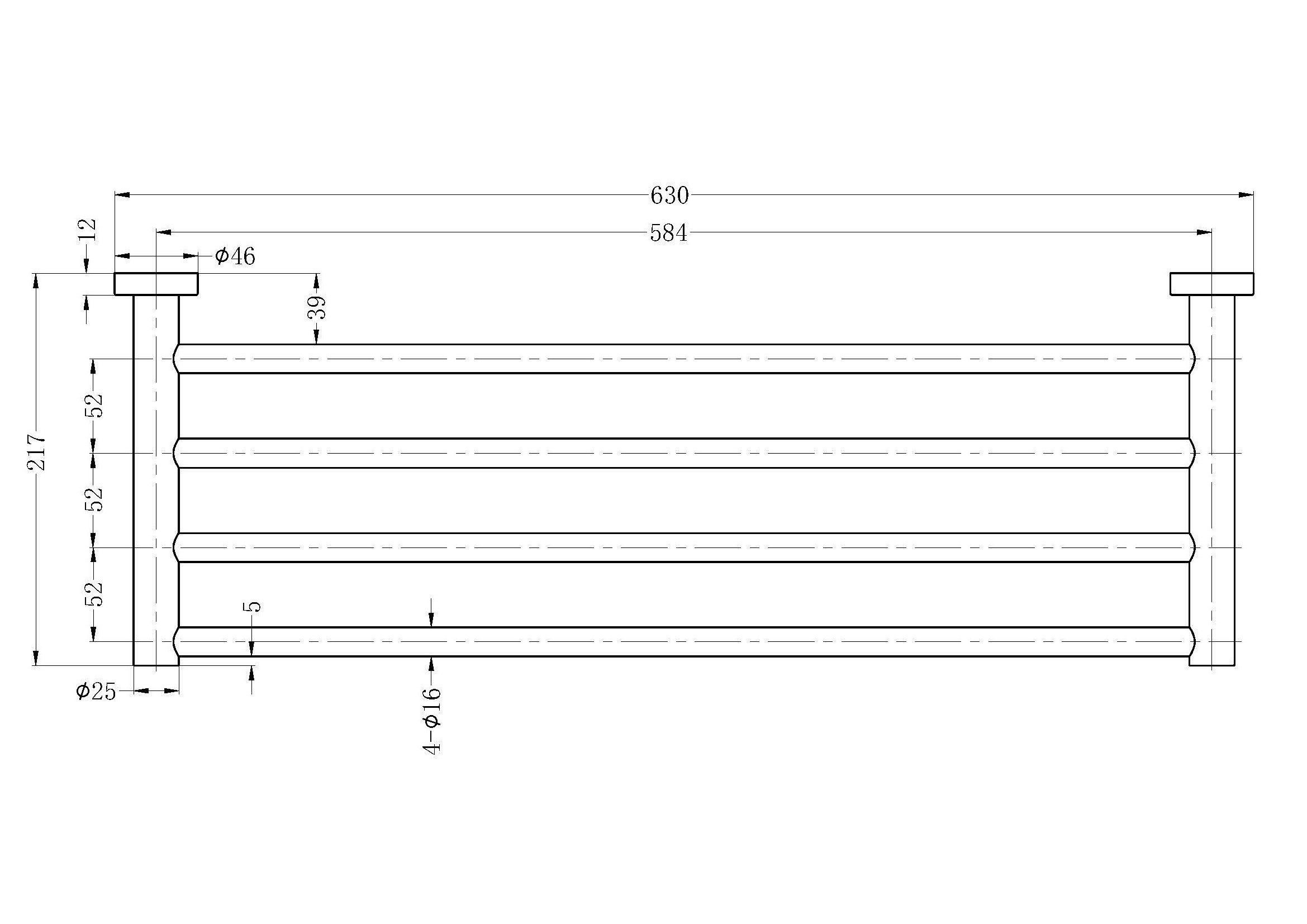 Nero MECCA Towel Rack Brushed Gold 1989-BG Accessories Nero