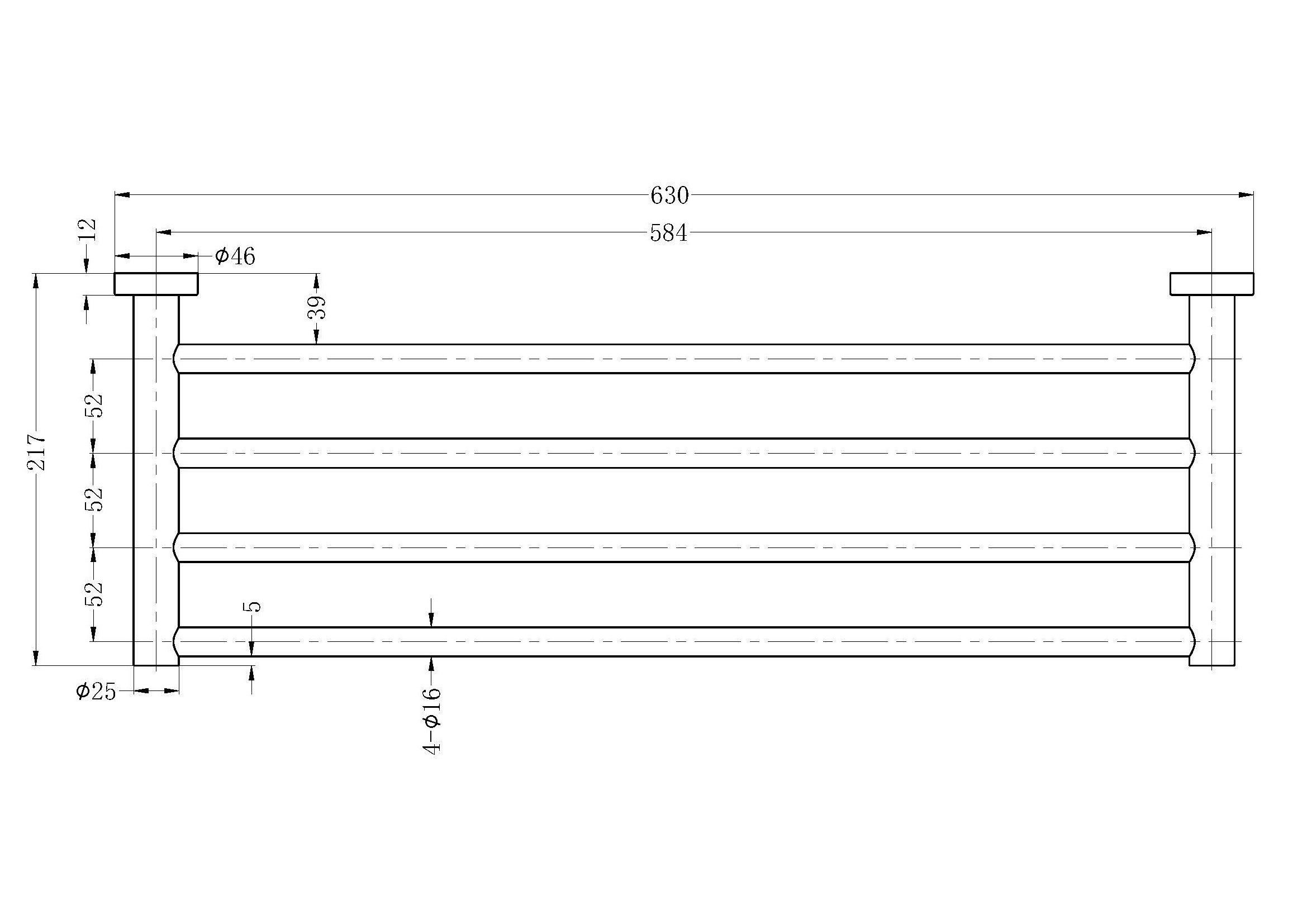 Nero MECCA Towel Rack Brushed Nickel 1989-BN Accessories Nero