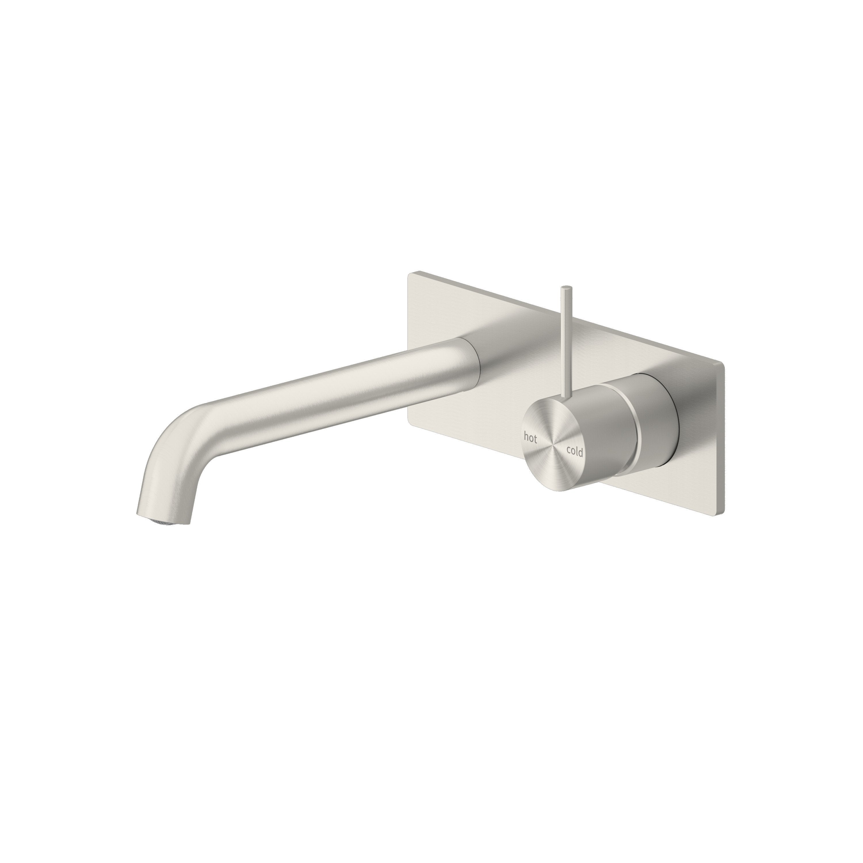 Nero MECCA Wall Basin Mixer Handle Up 160MM BRUSHED NICKEL YSW2219-07B-BN Tapware Nero