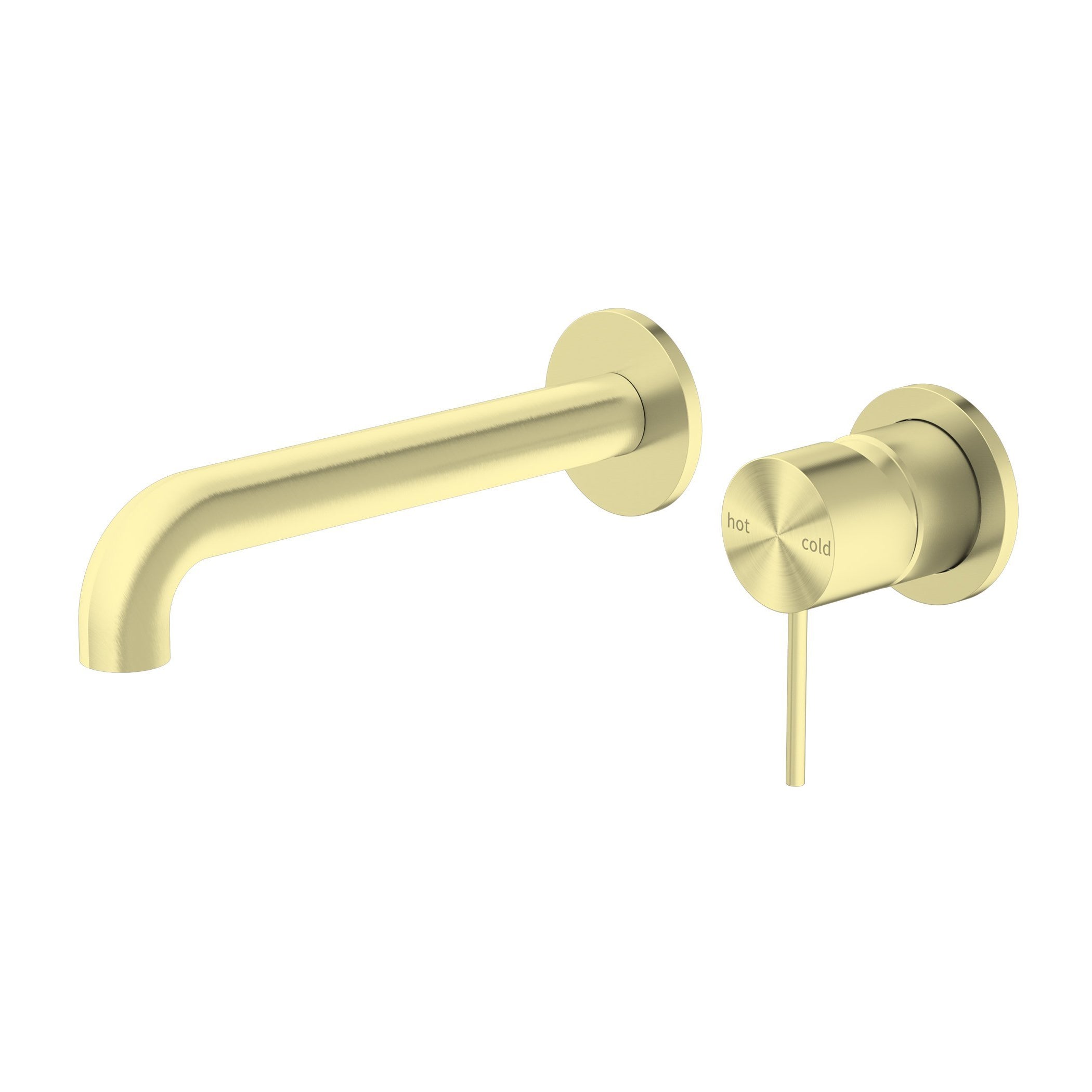 Nero MECCA Wall Basin Mixer Separate Back Plate 160MM BRUSHED GOLD YSW2219-07C-BG Tapware Nero