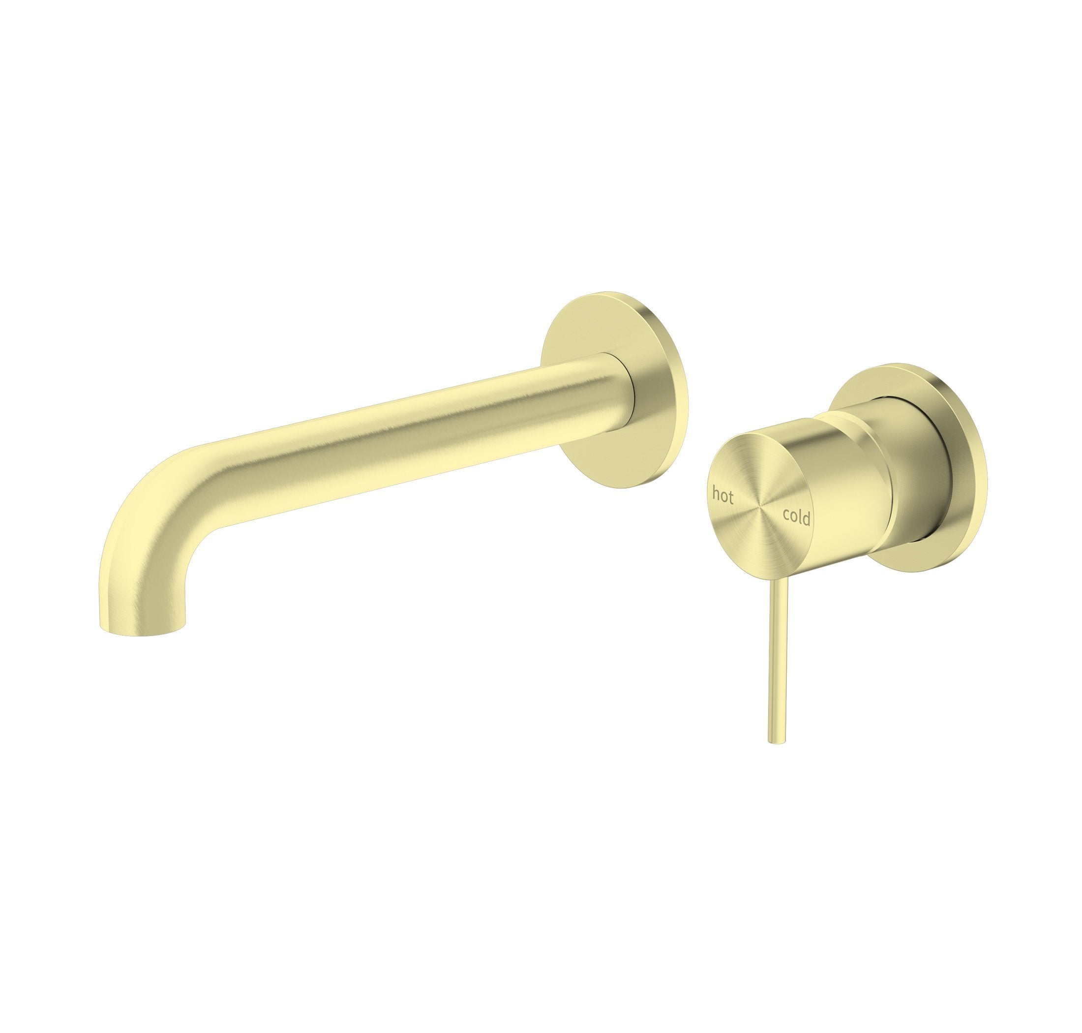 Nero MECCA Wall Basin Mixer Separate Back Plate 160MM BRUSHED GOLD YSW2219-07C-BG Tapware Nero