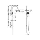 Nero Mecca/Dolce Twin Shower with Air Shower Matte White showers Nero