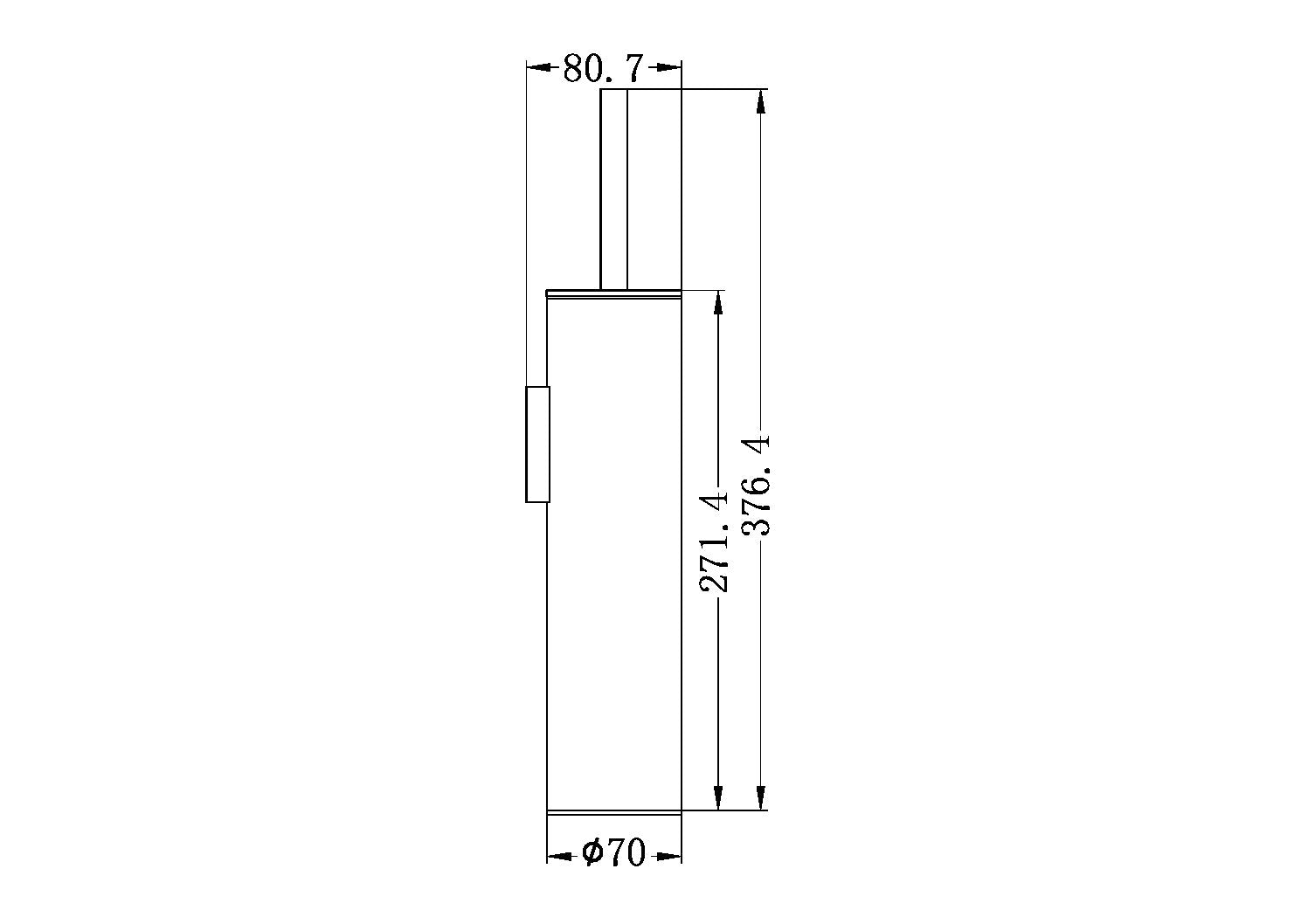 Nero Meeca Toilet Brush Holder Chrome 1988-CH Accessories Nero