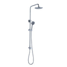 Nero Nova Round Twin Shower Set Bottom Inlet Chrome Showers Nero
