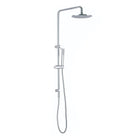Nero Nova Round Twin Shower Set Slim Hand Shower Chrome Showers Nero