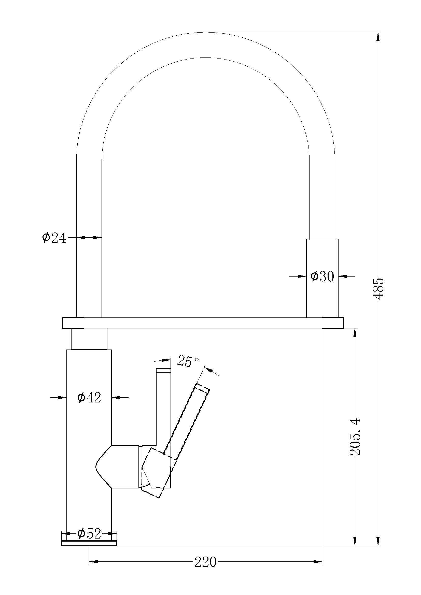 Nero Rit Pull Out Sink Mixer Chrome YSW2217-07-CH Tapware Nero
