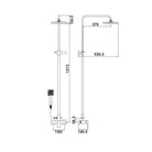 Nero Vibe Shower Set Combine with Mixer Chrome Showers Nero