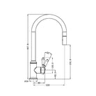 Nero York Pull Out Sink Mixer with Vegie Spray Function Aged Brass Tapware Nero
