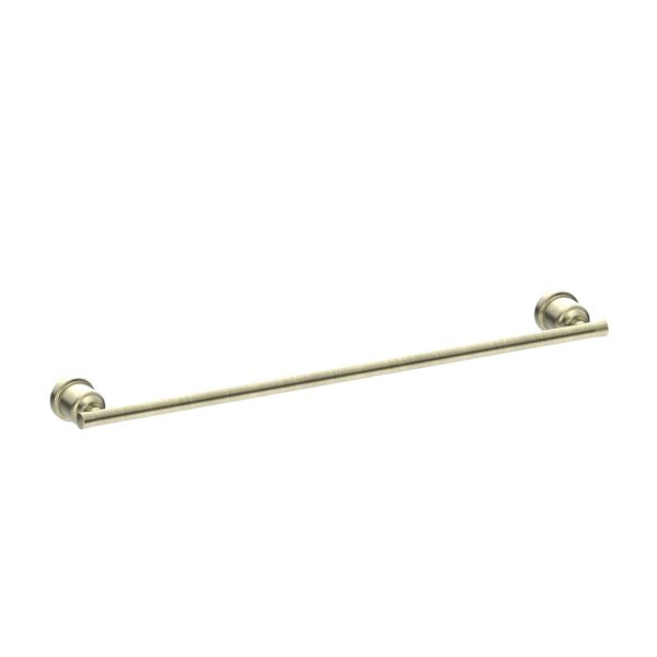 Nero York Single Towel Rail Aged Brass 600MM 6924-AB Accessories Nero