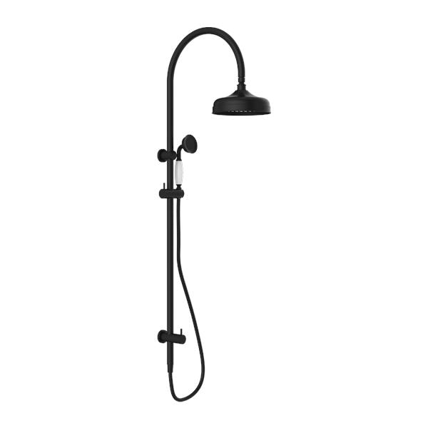 Nero York Twin Shower Matte Black Showers Nero White Porcelain