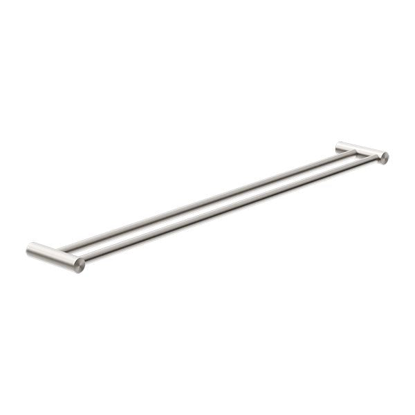 New MECCA Double Towel Rail 800MM Brushed Nickel 2330D-BN Accessories Nero