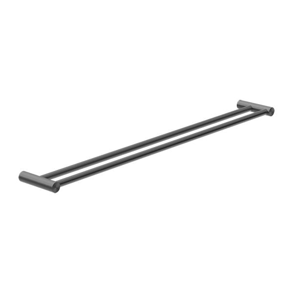 New MECCA Double Towel Rail 800MM Gun Metal 2330D-GM Accessories Nero