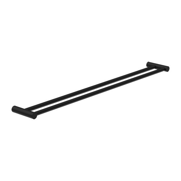 New MECCA Double Towel Rail 800MM Matte Black 2330D-MB Accessories Nero