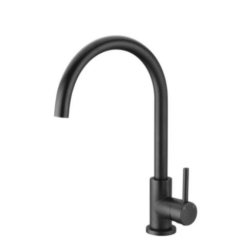 NIKO-II PIN Hdl Sink Mixer in Matte Black Tapware ECT Black