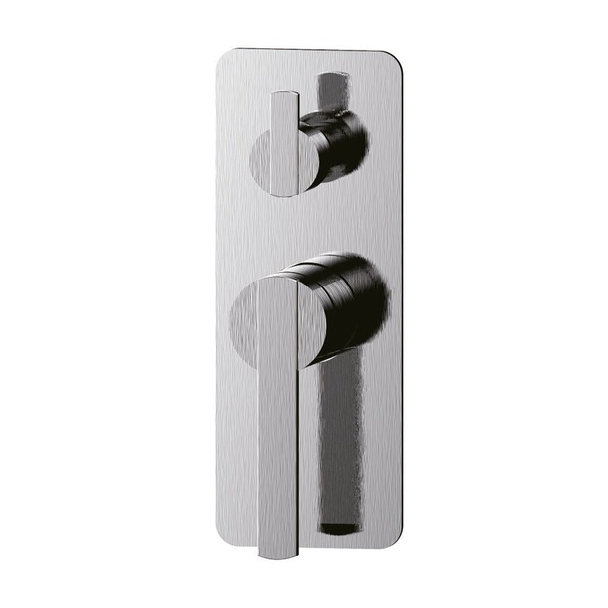 NIKO Shower mixer with divertor in Brushed Nickel Tapware ECT