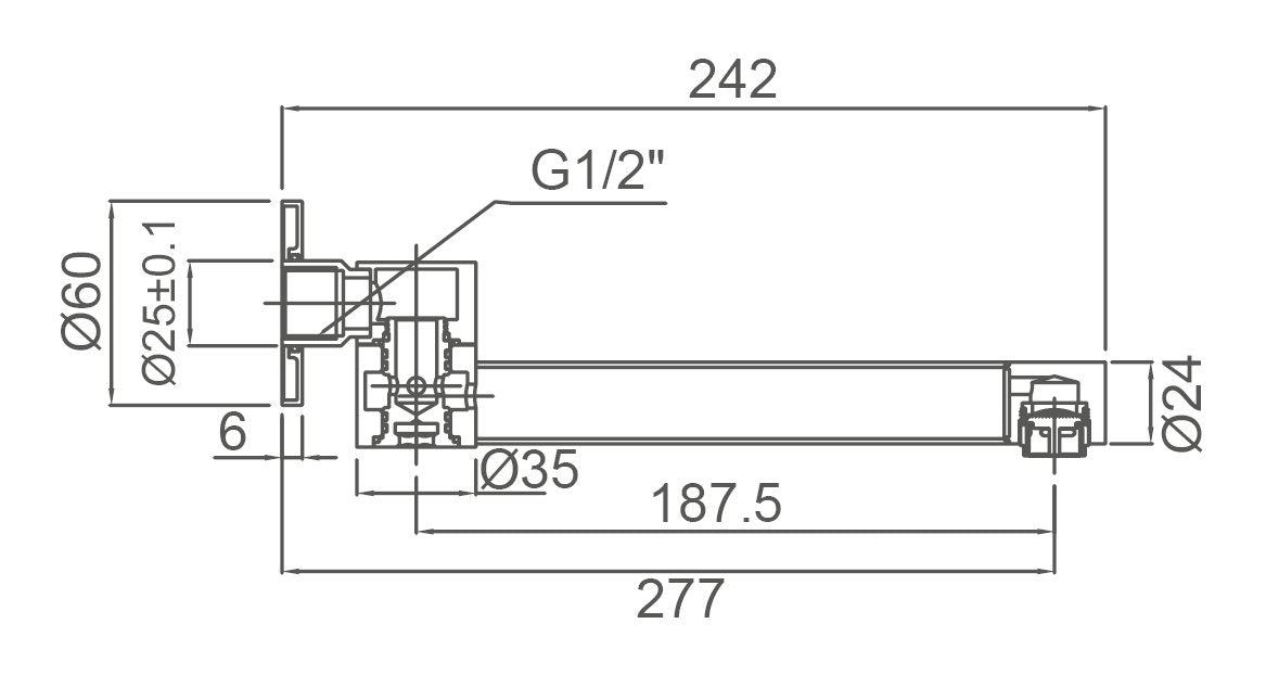 NIXON-II Swivel Bath Spout in Brushed Nickel Tapware ECT
