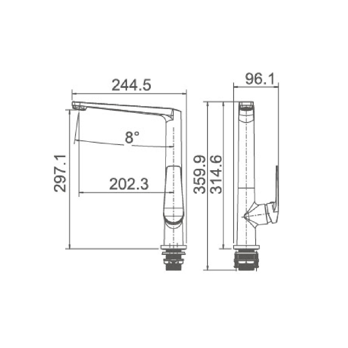 NIXON Kitchen Sink Mixer - WT-1103GM Tapware ECT