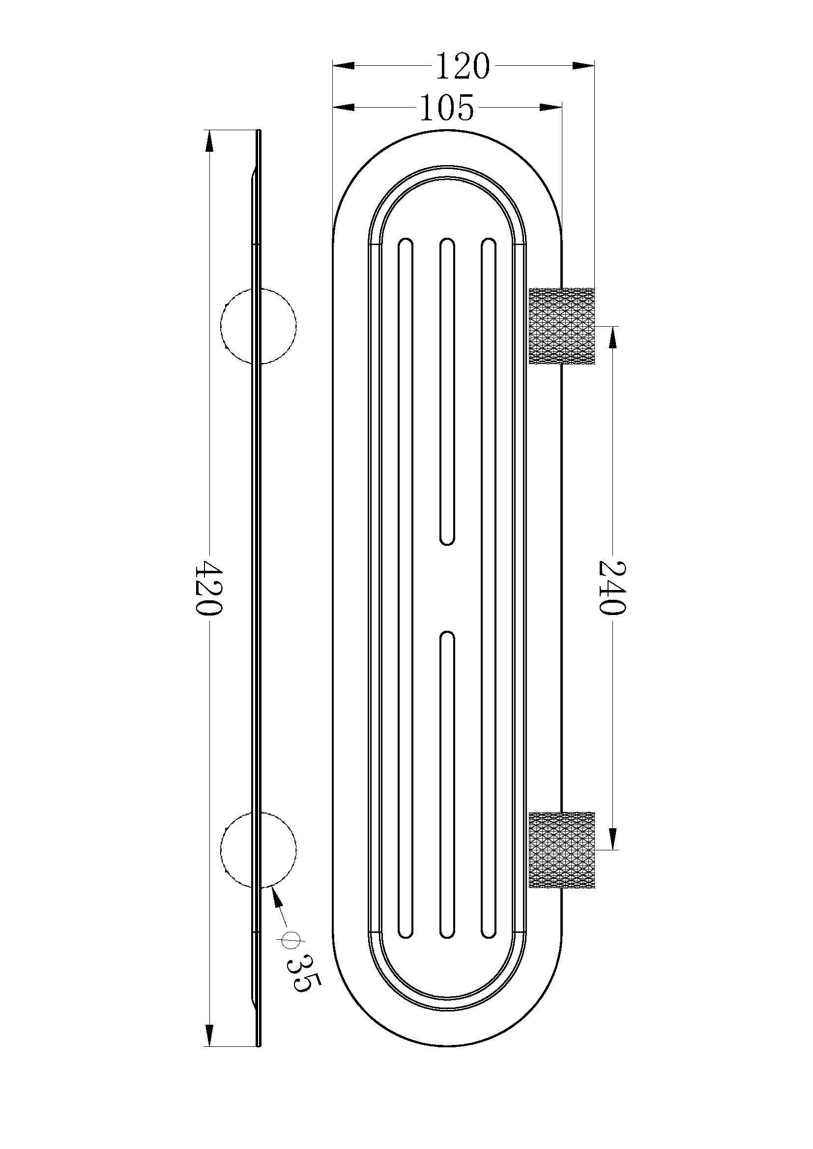Opal Bathroom Shelf 420mm BRUSHED NICKEL 2587A-BN Accessories Nero