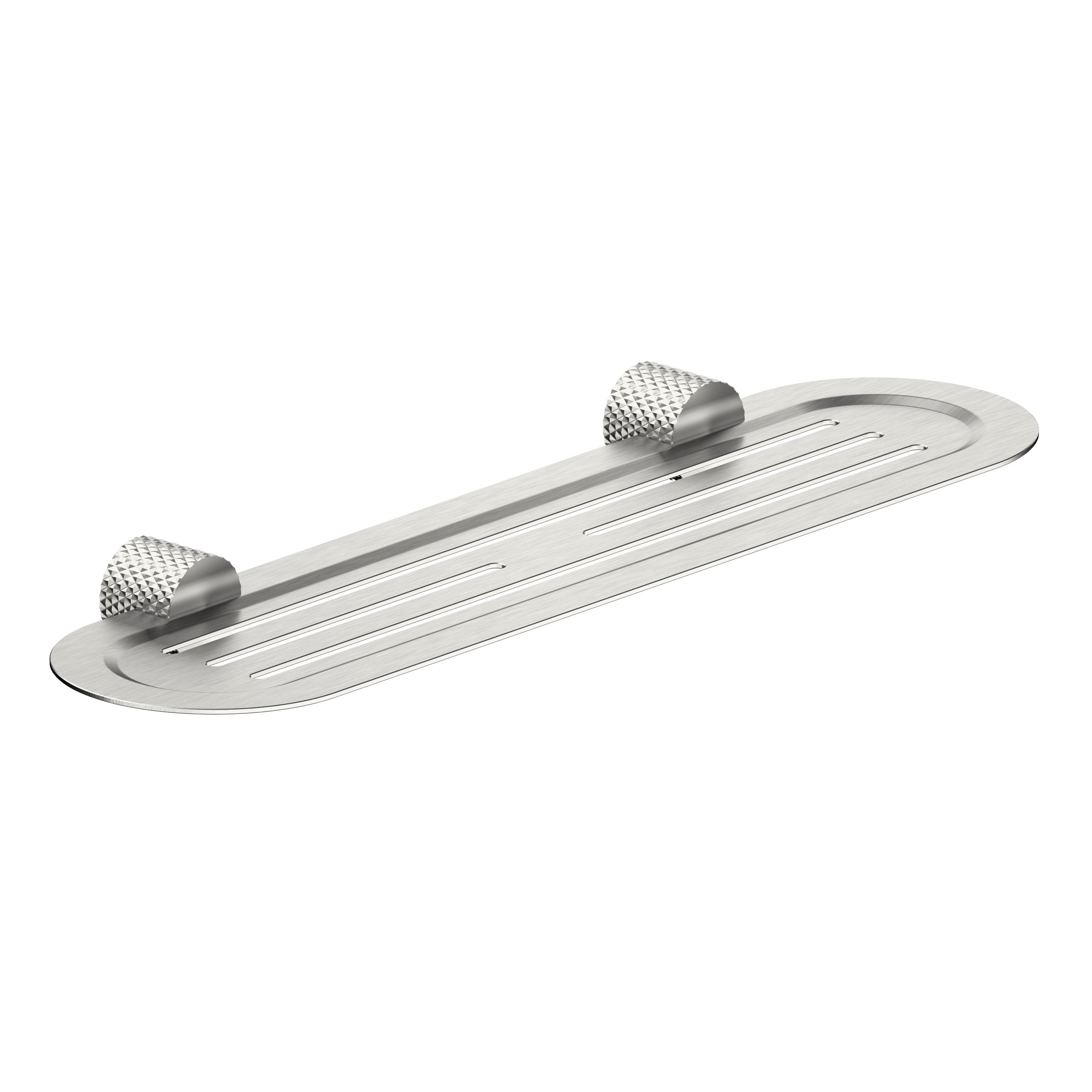 Opal Bathroom Shelf 420mm BRUSHED NICKEL 2587A-BN Accessories Nero