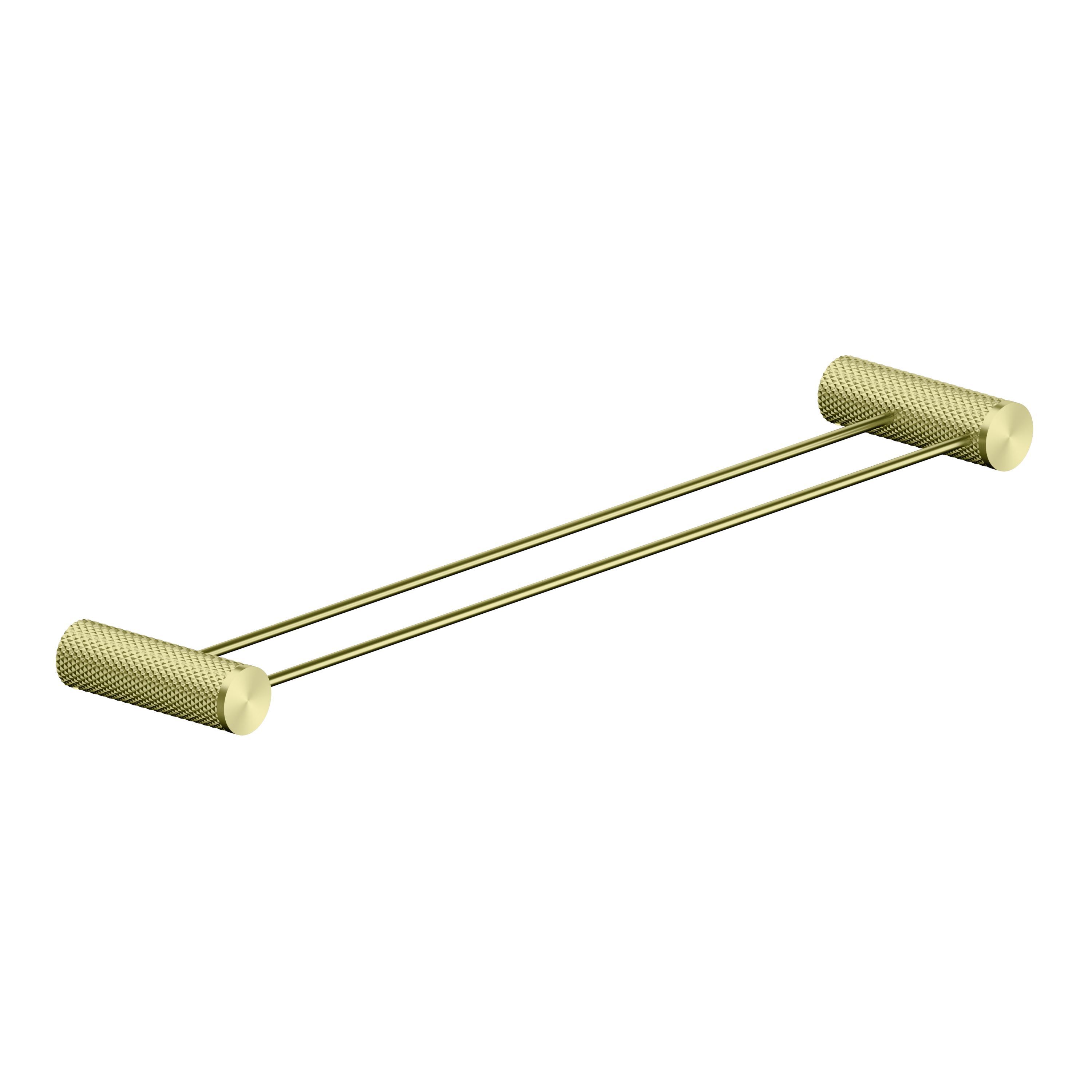 Opal Double Towel Rail 600mm Brushed Gold 2524D-BG Accessories Nero