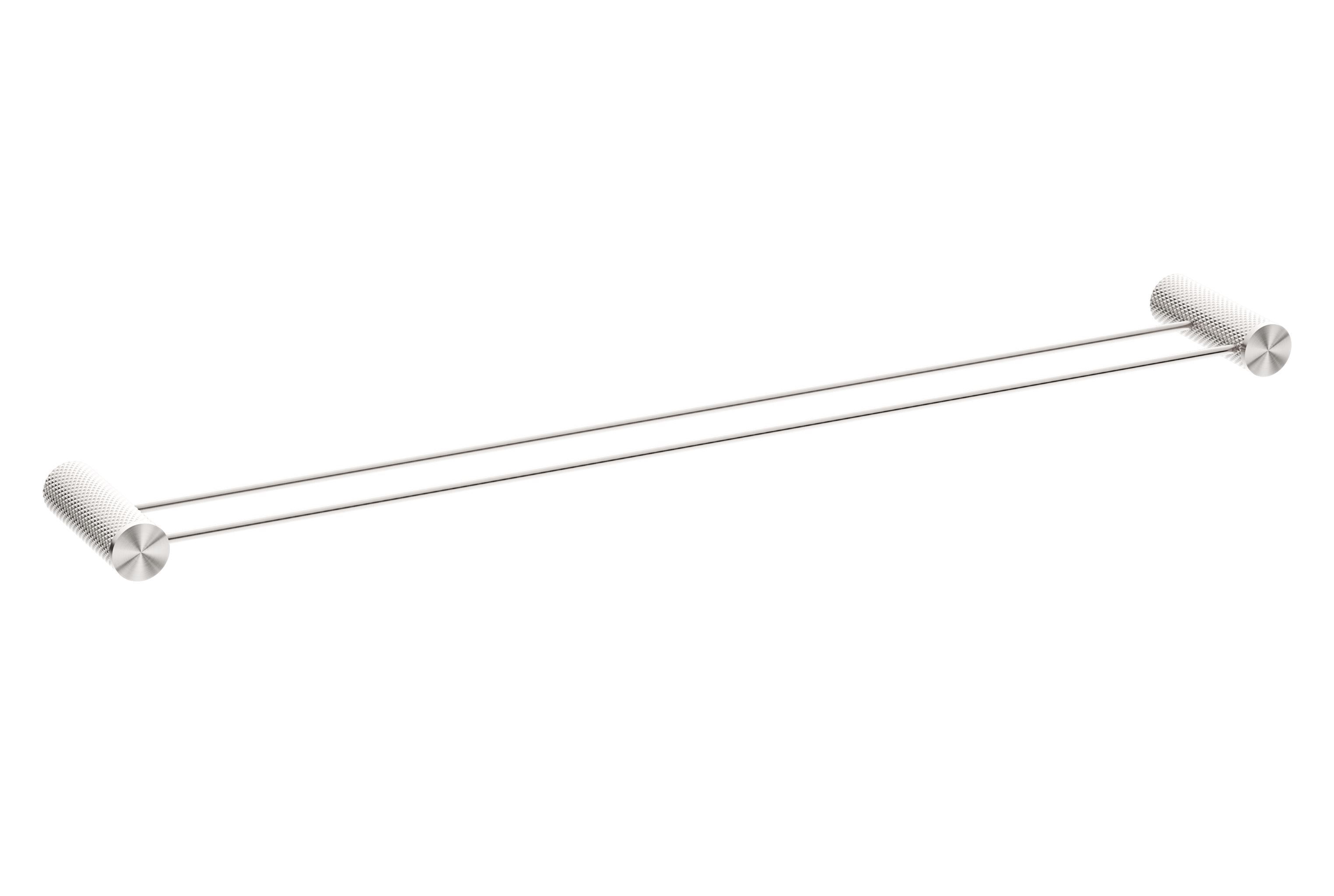 OPAL Double Towel Rail Brushed Nickel 800MM 2530D-BN Accessories Nero