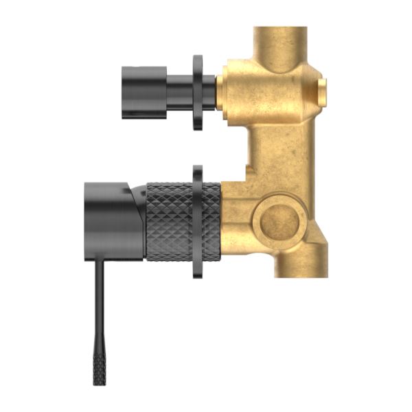 OPAL SHOWER MIXER WITH DIVERTOR SEPARATE PLATE GR Tapware Nero