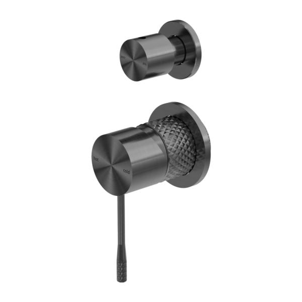 OPAL SHOWER MIXER WITH DIVERTOR SEPARATE PLATE GR Tapware Nero