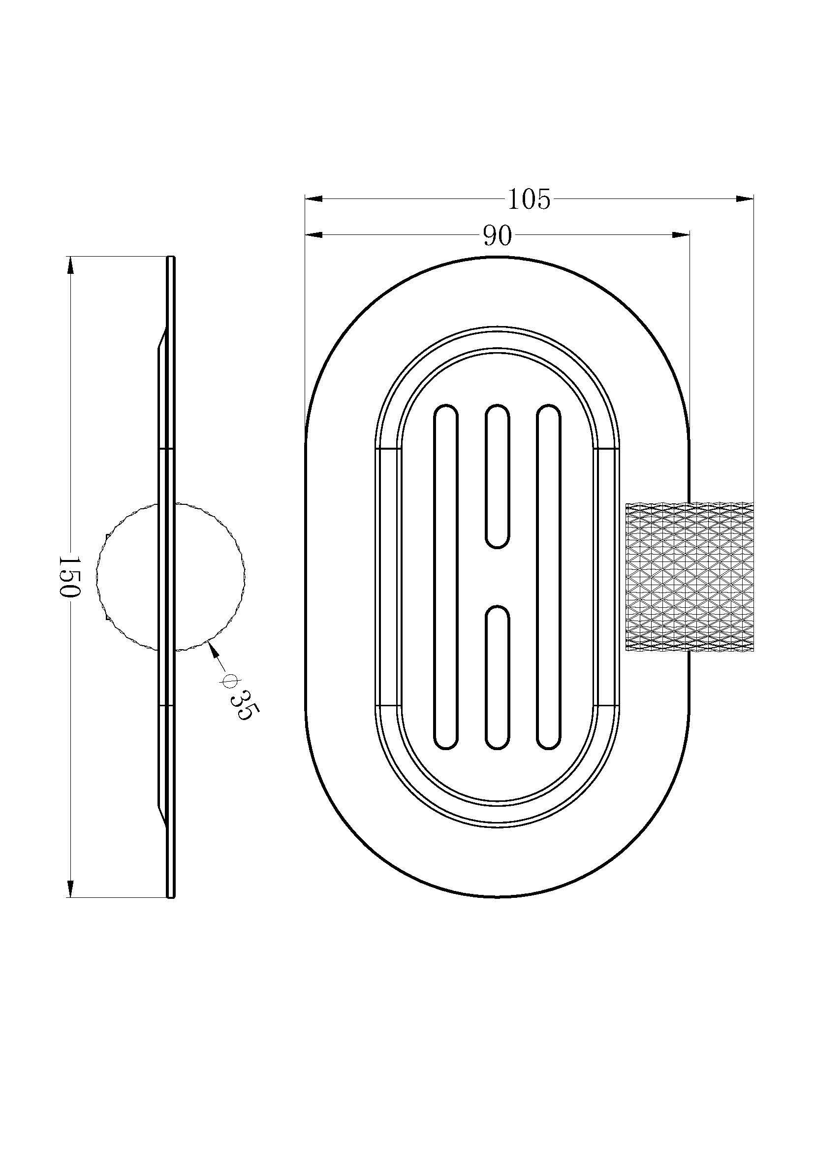 Opal Soap Dish Holder GRAPHITE 2581-GR Accessories Nero