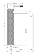 OPAL Tall Basin Mixer BRUSHED GOLD YSW2519-01A-BG Tapware Nero