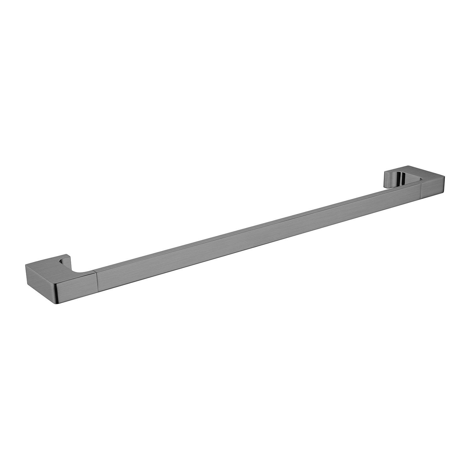 PEARL Single Towel Rail 600mm GUN METAL 8024-GM Accessories Nero